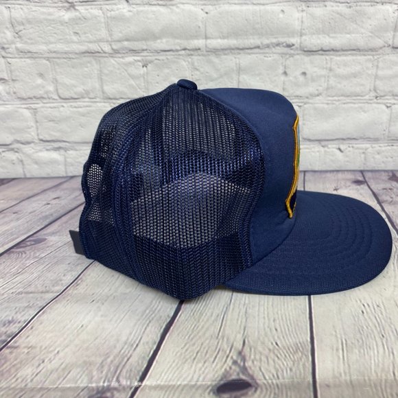 Vintage Hat Cap Snapback Navy Blue INNISFREE 75 Years 1911-1986 - BROKEN SNAPS - Picture 4 of 9